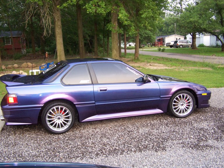 This Honda was painted using our Blue Purple flip paint chameleon pearl pigment.