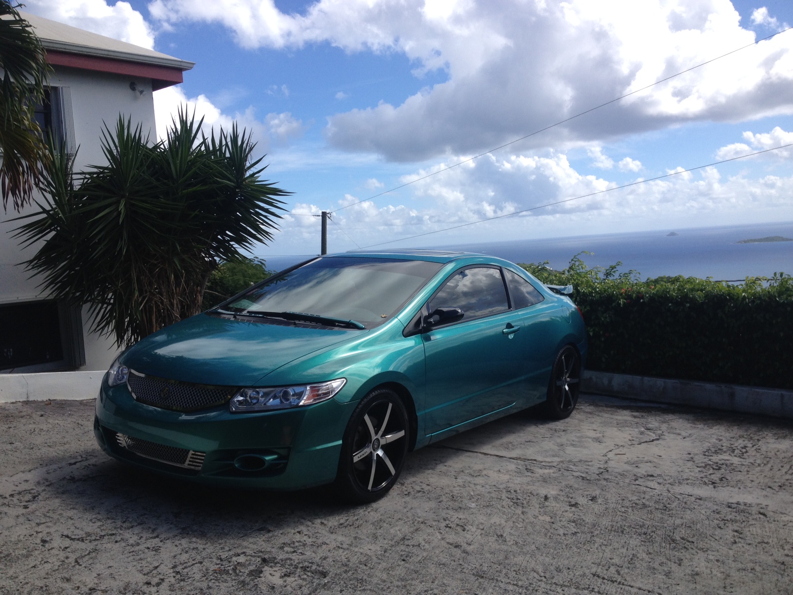 Caribbean Blue/Green on 09 Civic