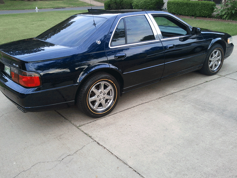 Blue Pearl, Black Gunmetal Caddy with Midnight Blue Flake