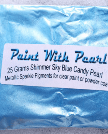 25 gram bag of Shimmer Sky Blue Candy