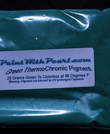 25 gram bag of green-thermochromic-paint-pigment