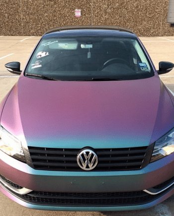 4739RG VW Painted By Eclipse Auto Salon with our Red Blue Green Chameleon Pearls.