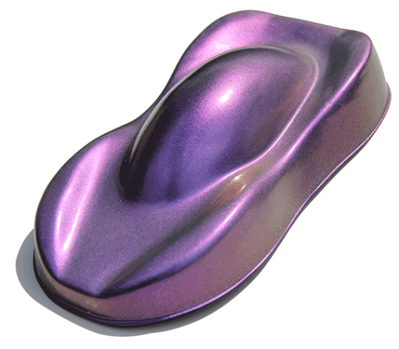 4759OV Changes color with light and direction. Purple to Red to Gold Chameleon Paint