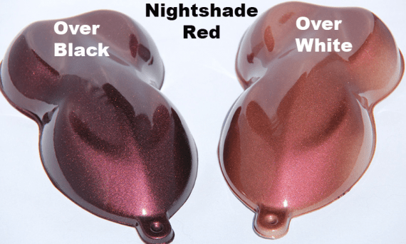 Nightshade Red over Black and over White