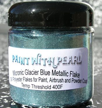 Jar of Glacier Blue Metallic Flake