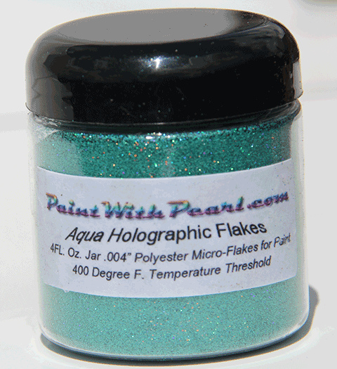 4 oz Jar Aqua Blue Holographic Metal Flake