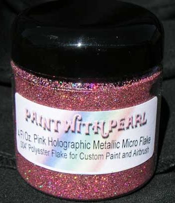 4 oz Jar Pink Holographic Metal Flake