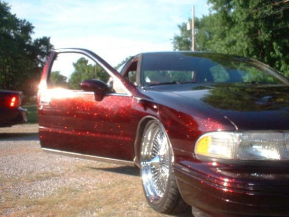 Fire Red Flake Caprice Classic using our metal flakes.