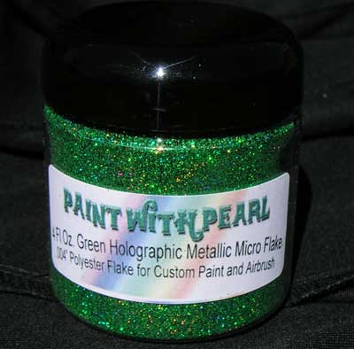 4 oz Jar Green Holographic Metal Flake