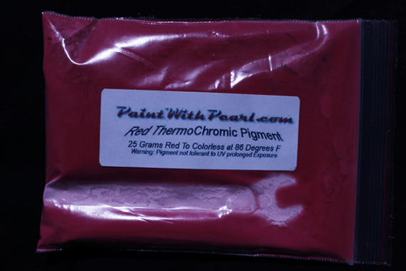 25 gram bag of red-thermochromic-paint-pigment
