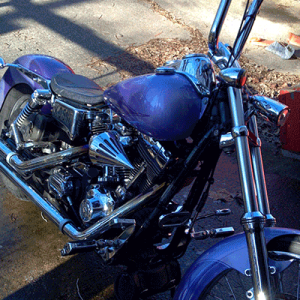 Using Purple Candy on a Chopper takes guts, but this guy pulled it off.