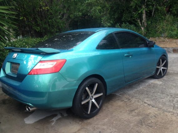 blue green flip pigment for cars