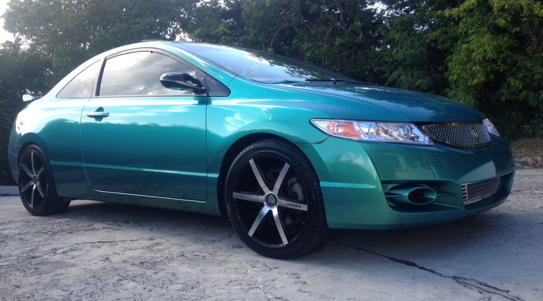 blue green flip pigment for cars