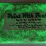 Glow in the Dark paint pigments. Green glows green pigment for paint and other coatings.