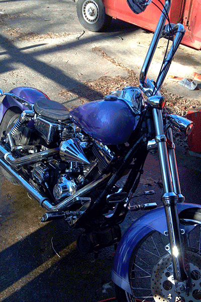 Using Purple Candy on a Chopper takes guts, but this guy pulled it off.